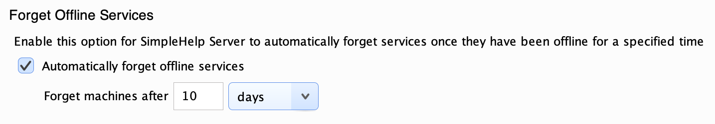Forget Offline Services Screenshot