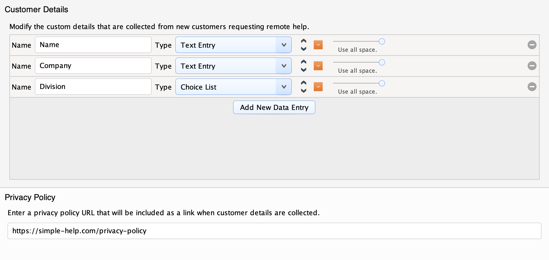 Customer Details Screenshot