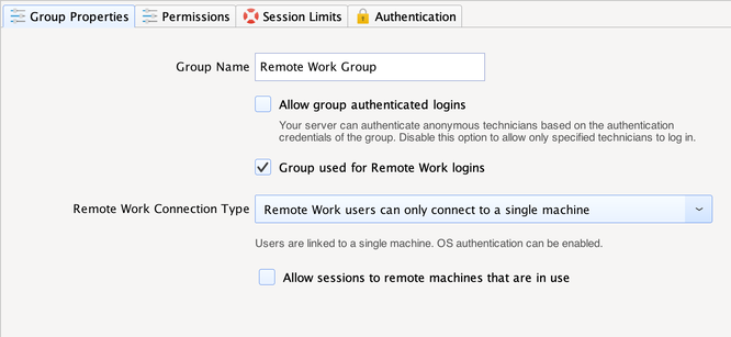 Group Setup Screenshot