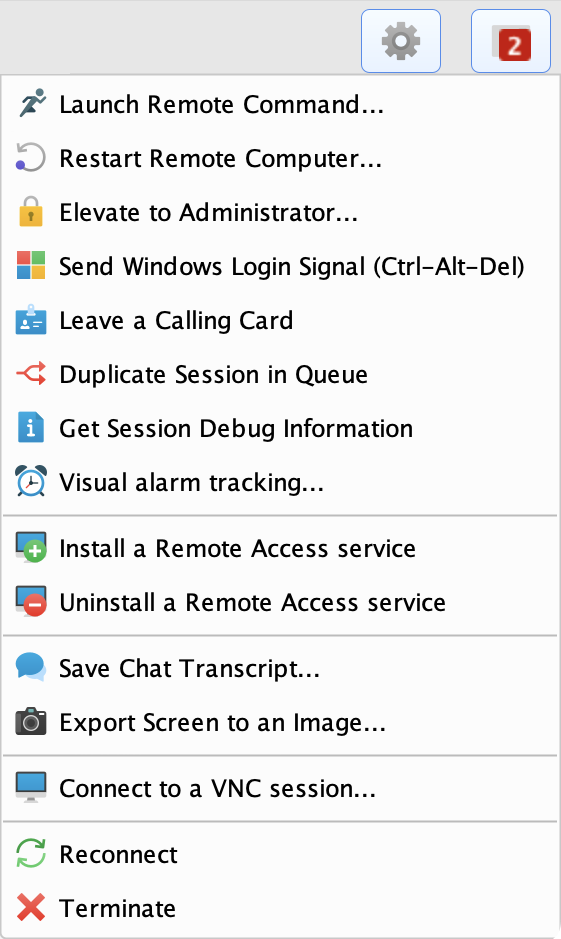 Session Settings Screenshot