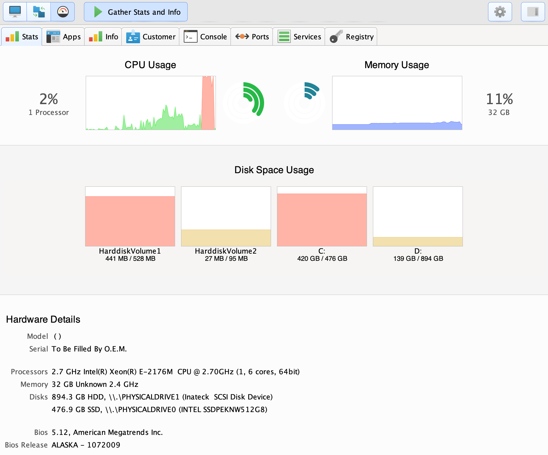 Stats Screenshot