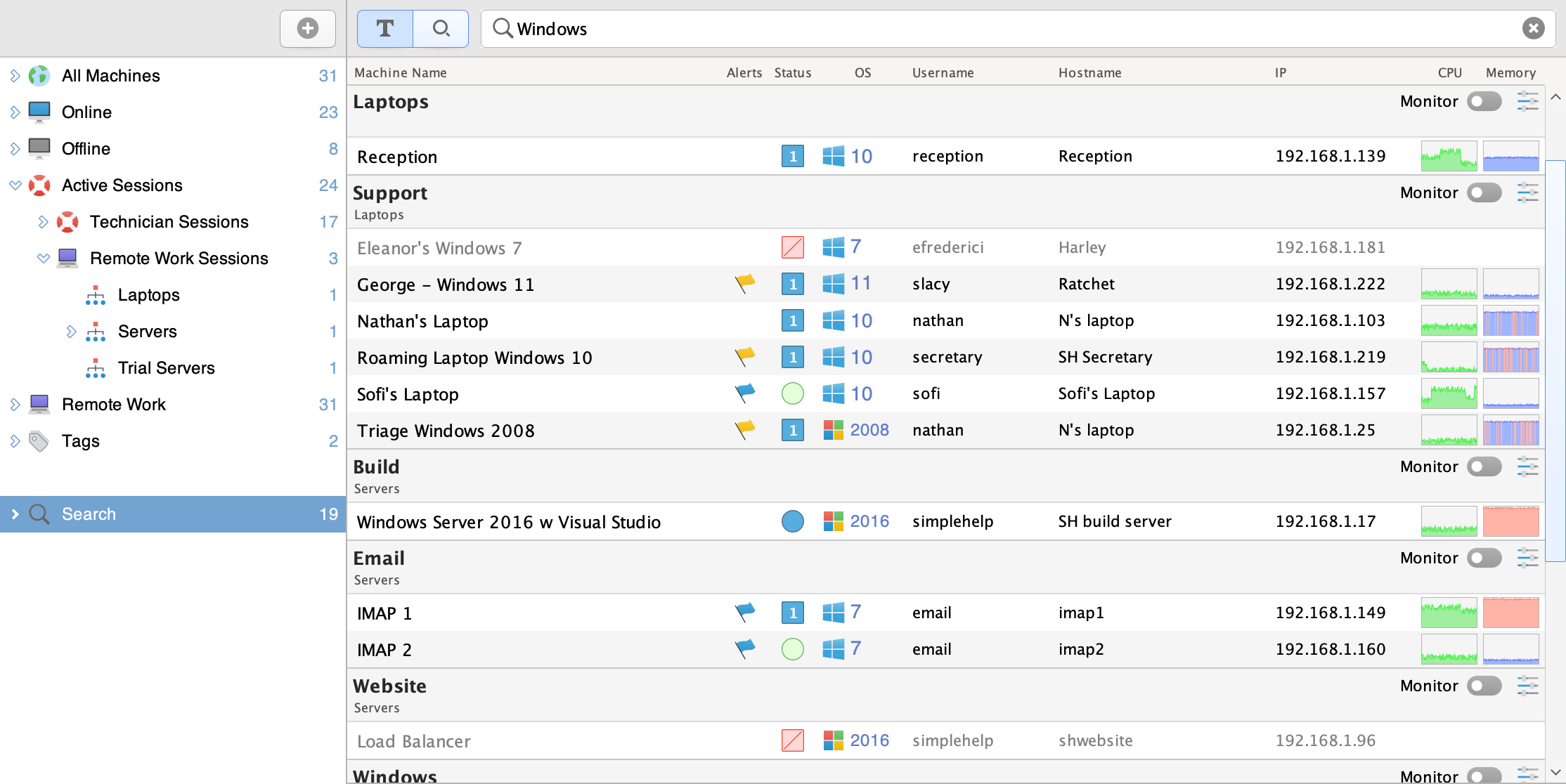 Filter List Screenshot