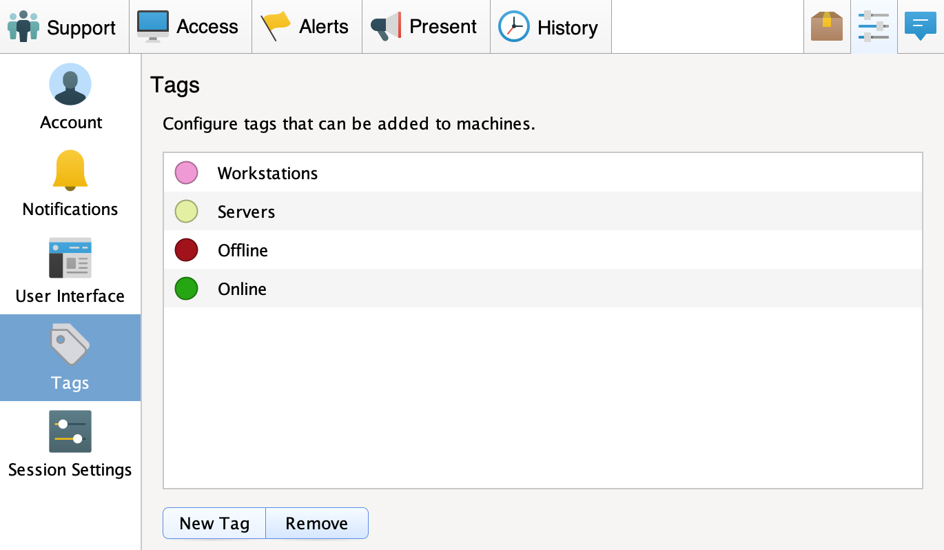 Tags Screenshot