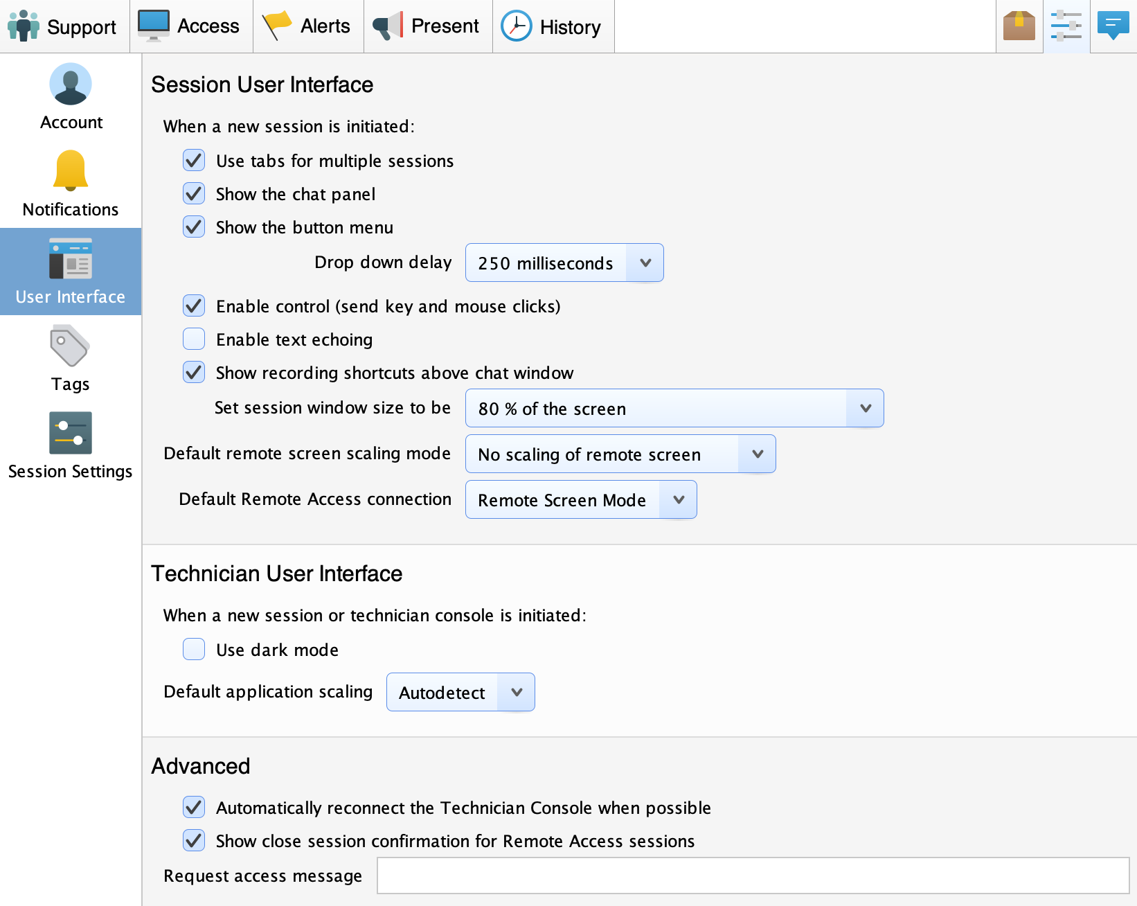 User Interface Screenshot
