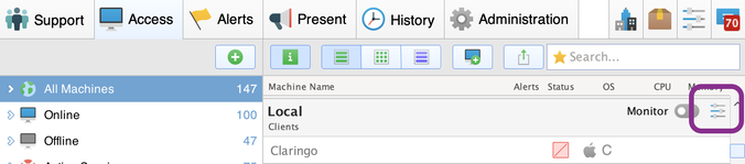 Machine Properties Screenshot