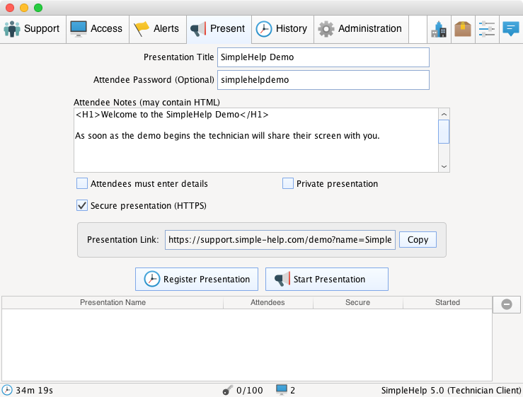 Presentation Screenshot