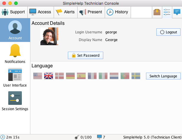 Tech Preferences Screenshot