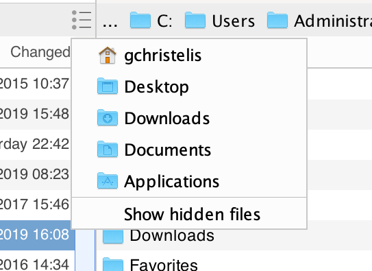 File Transfer Menu Screenshot