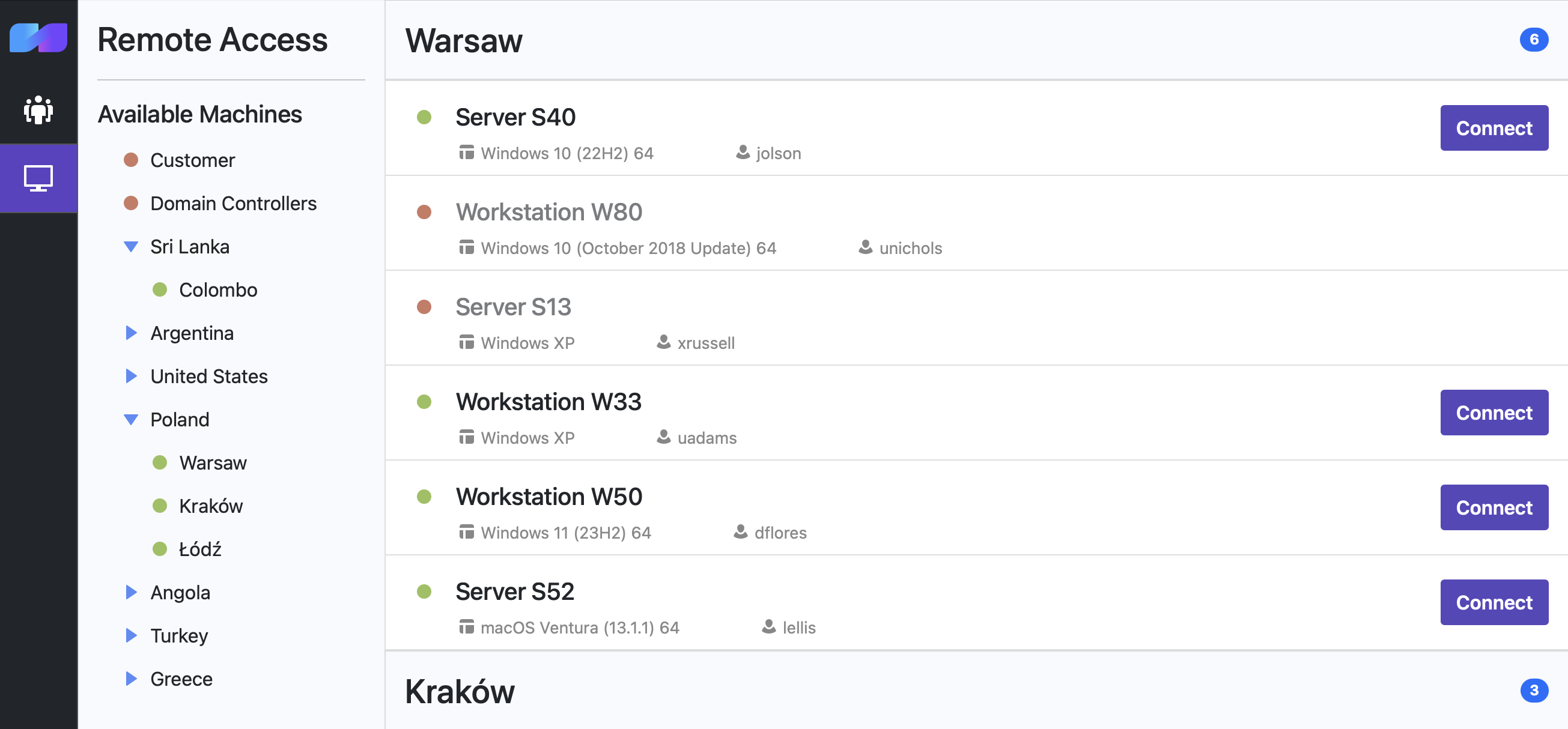 Web Tech Remote Access Screenshot